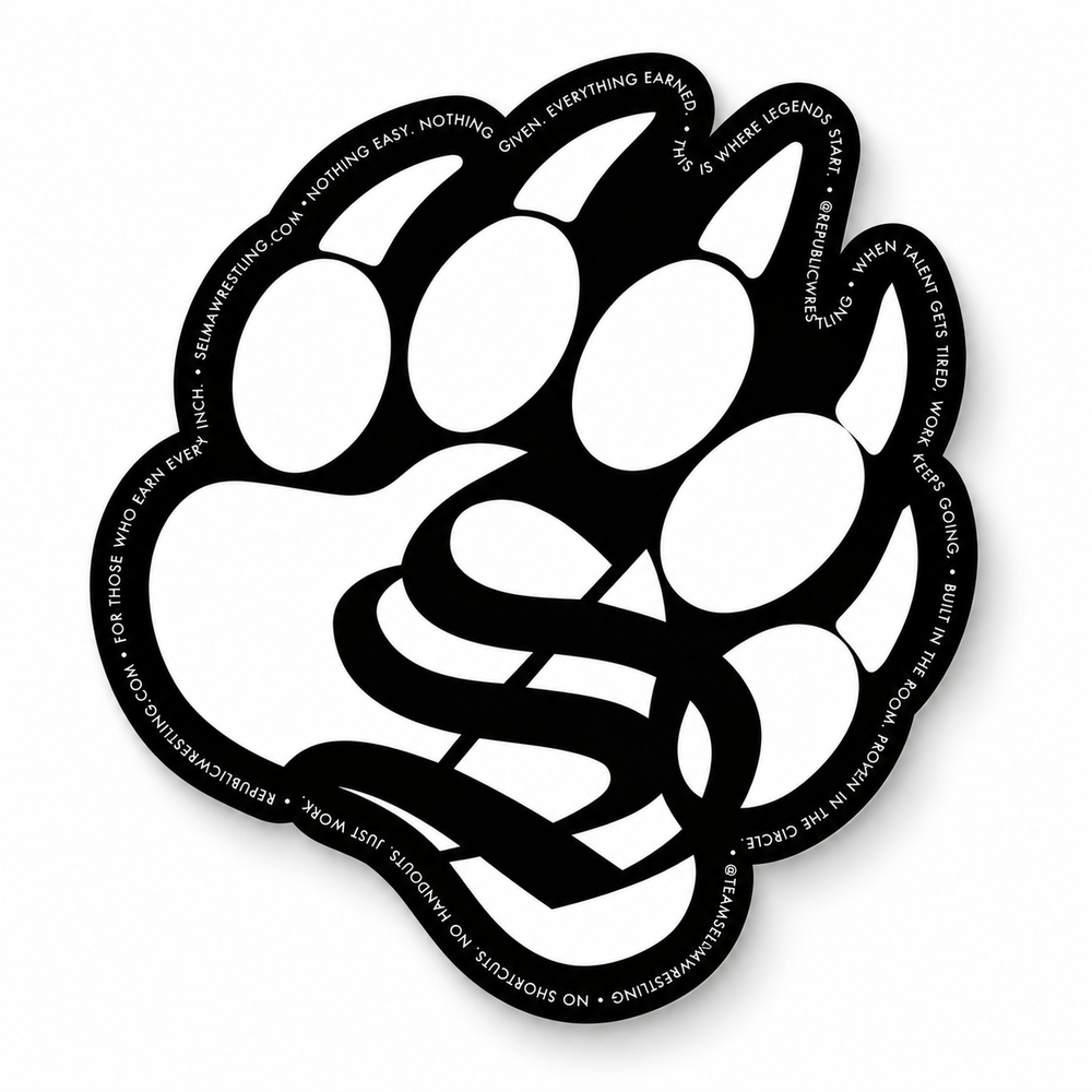 Bear Paw "S" Sticker