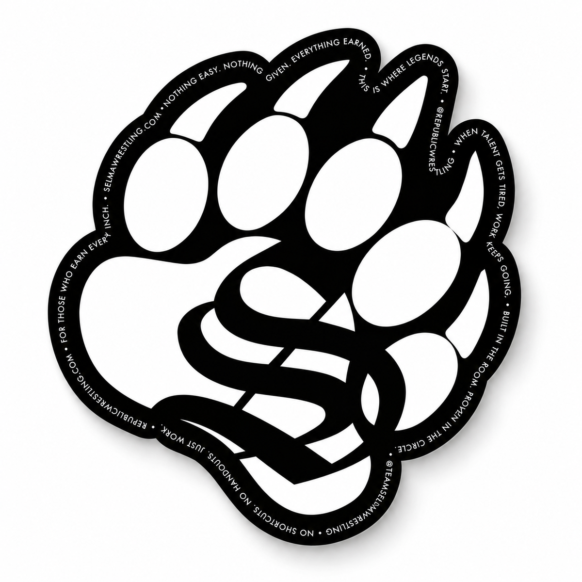 Bear Paw "S" Sticker