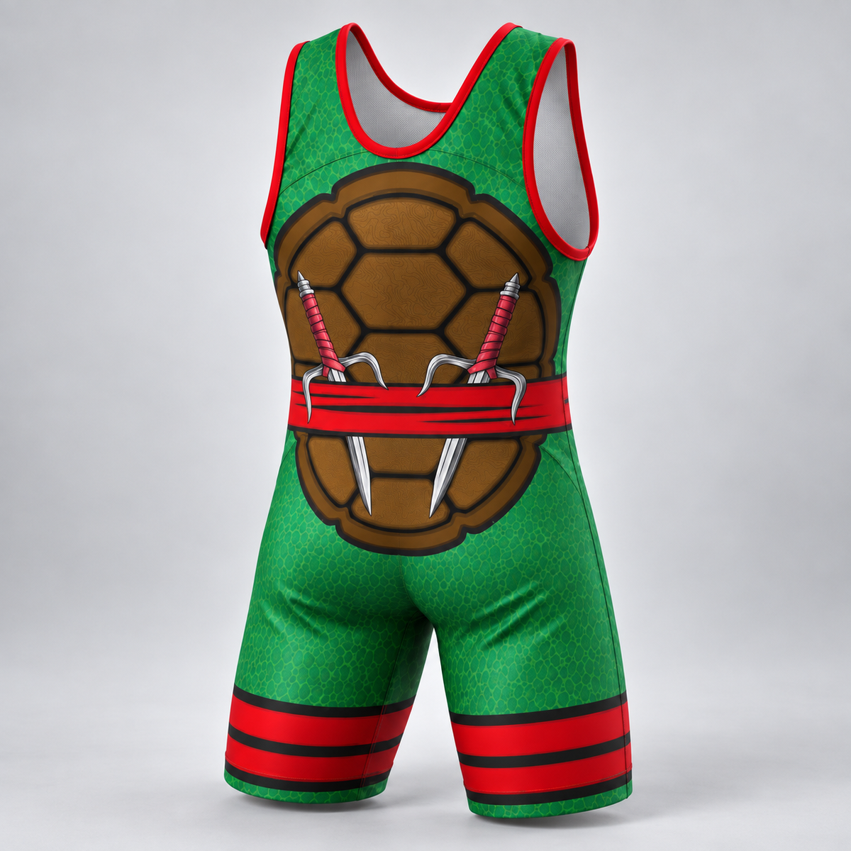 Shell Shock Wrestling Singlet — Red